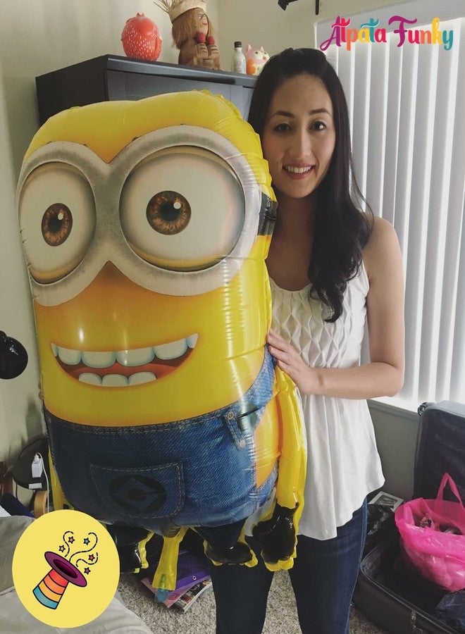 Atpata Funky Despicable Me Theme Foil Balloons 30 INCH Jumbo Cartoon Foil Balloon - Image 2
